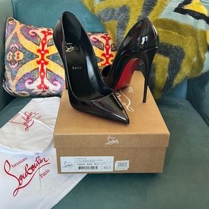 Christian Louboutin So Kate 120 pumps - Patent leather, Psychic Black, size 40.5
